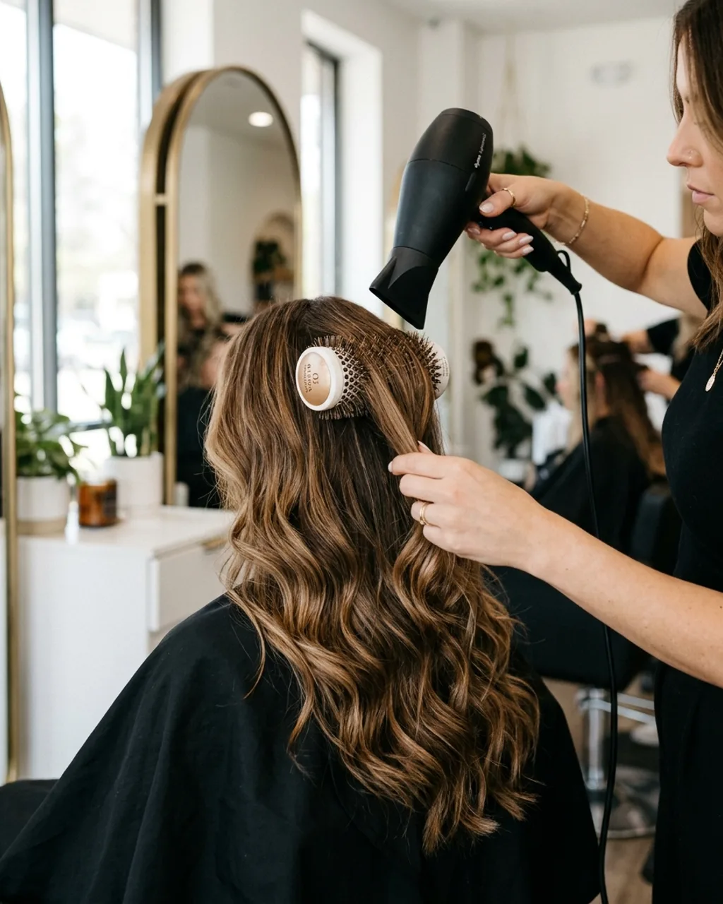 Detalle de balayage recién hecho